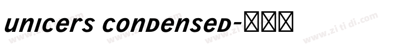 unicers condensed字体转换